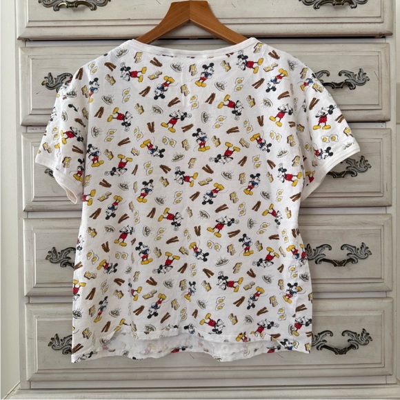 Vintage Disney Theme Park Mickey Mouse PJ Lounge Henley Top - Picture 2 of 3